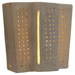 Contemporary Organic Modern Moroccan Handmade Terracotta White Ceramic Wall Lamp