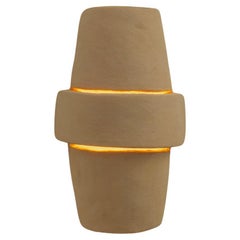 Contemporary Organic Modern Moroccan Handmade Terracotta White Ceramic Wall Lamp