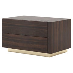 21st-century contemporary bedside table, with customisable wood
