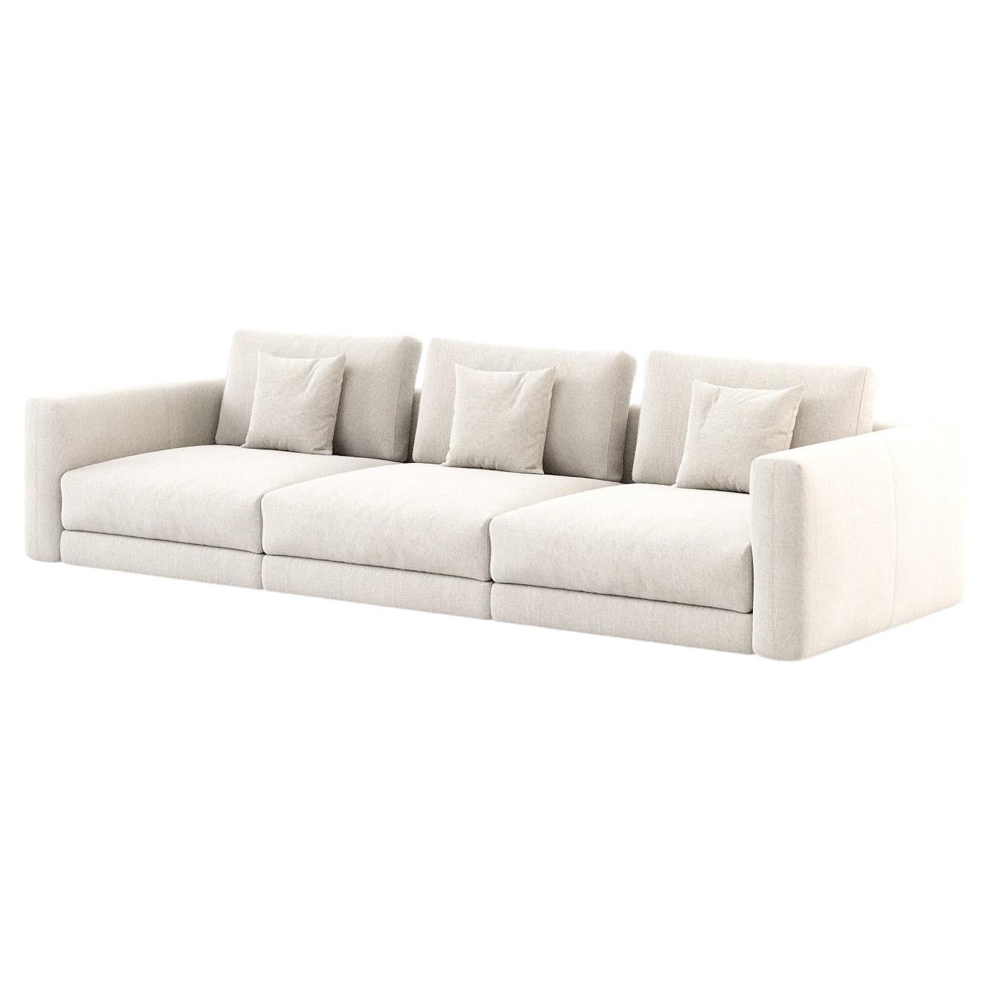 21st-century modern modular sofa, customisable in Fabric and Leather For Sale
