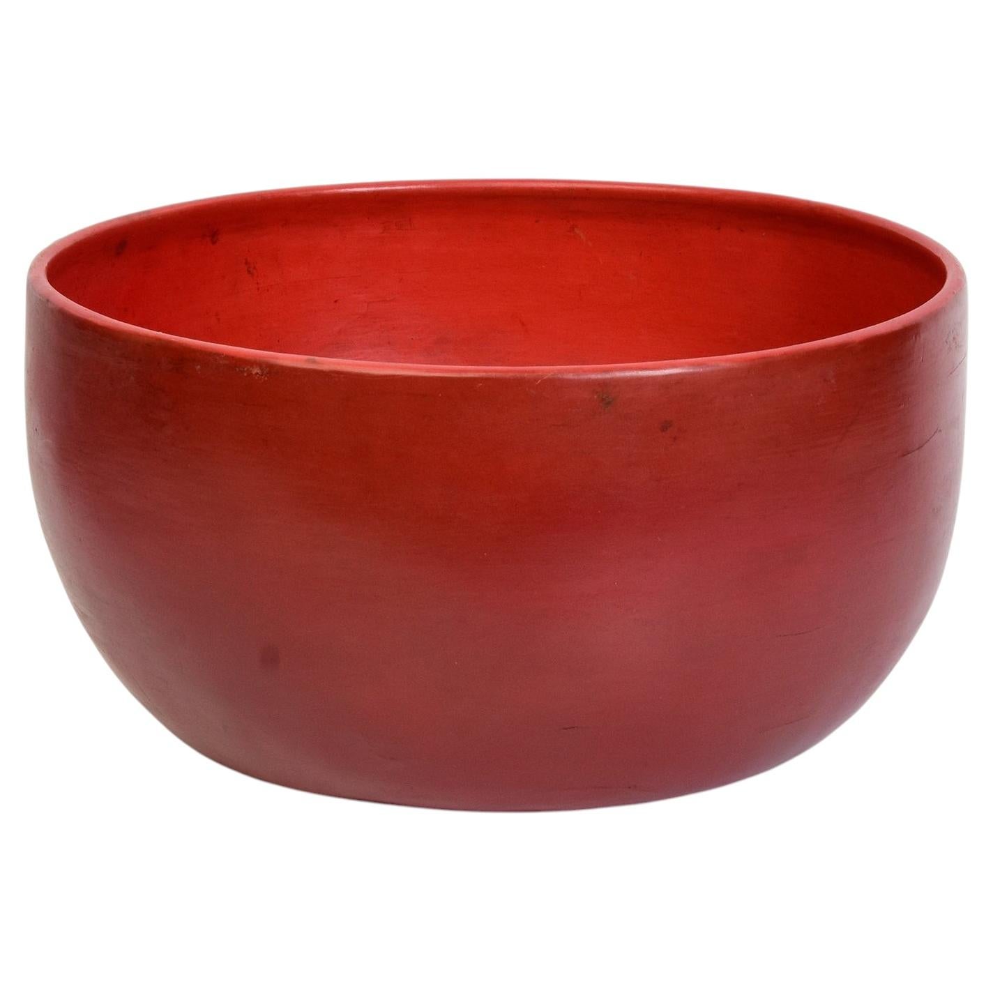 Early 20th Century, Burmese Red Lacquerware Bowl For Sale