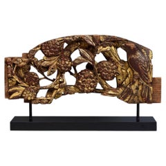 19th Century, Antique Chinese Wood Carving with Stand