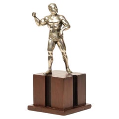 20th Century, Burmese Vintage Bronze Figure of Bodybuilder