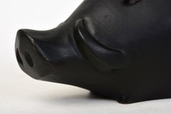20th Century, Showa, Japanese Bronze Animal Boar with Artist Sign