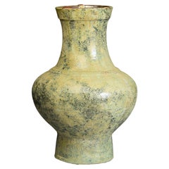 Dinastia Han, antico vaso cinese in ceramica smaltata verde con test TL di Oxford