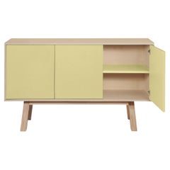 Buffet scandinavo francese a 3 ante personalizzabile, giallo, di Eric Gizard Paris