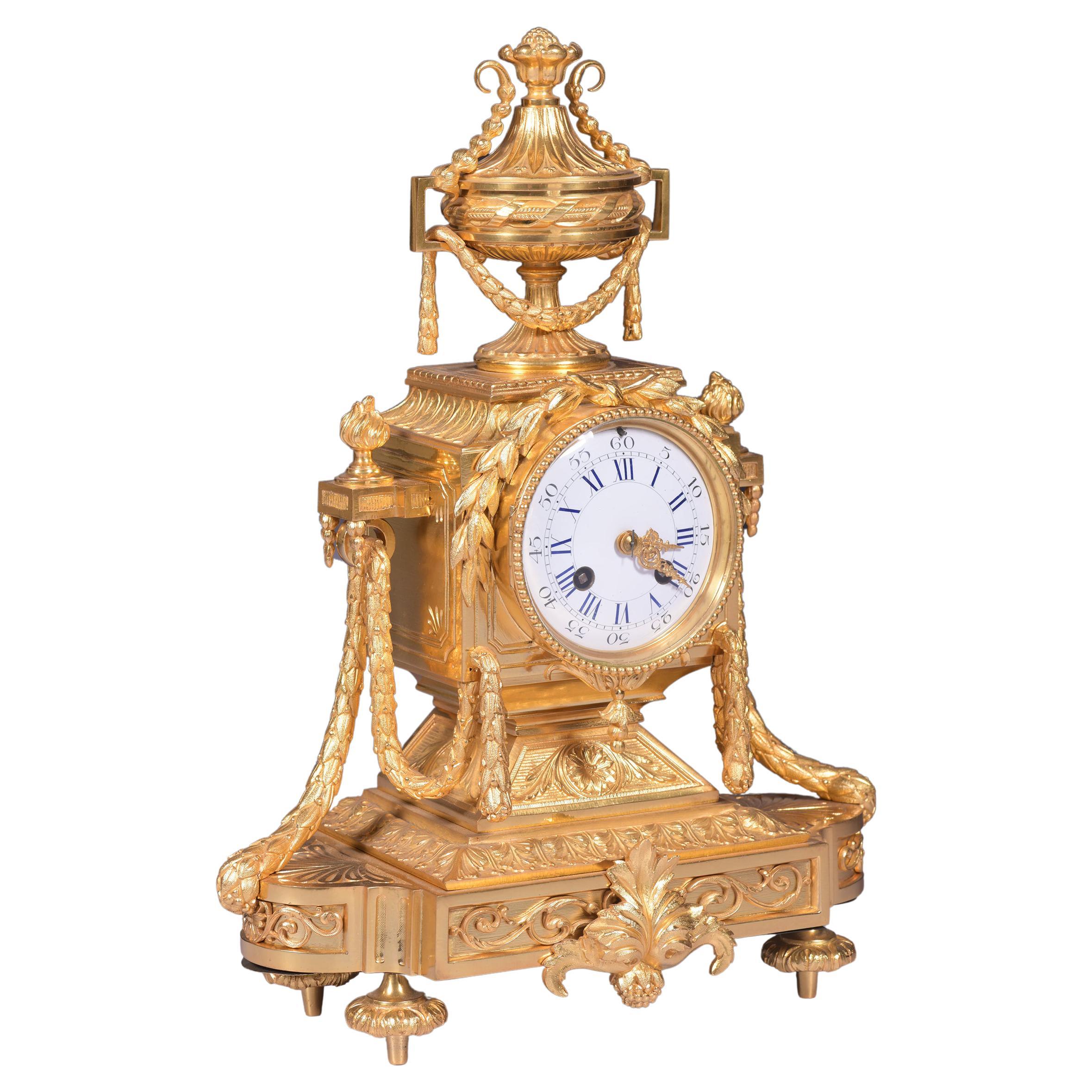19th Century French Ormolu Neoclassical Style Mantle Clock