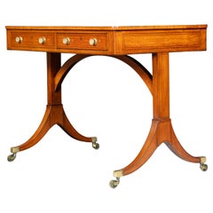 Early 19th Century English Regency Writing Table /  Library Table