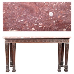 Late 18th Century English Marble Top Console / Side Table
