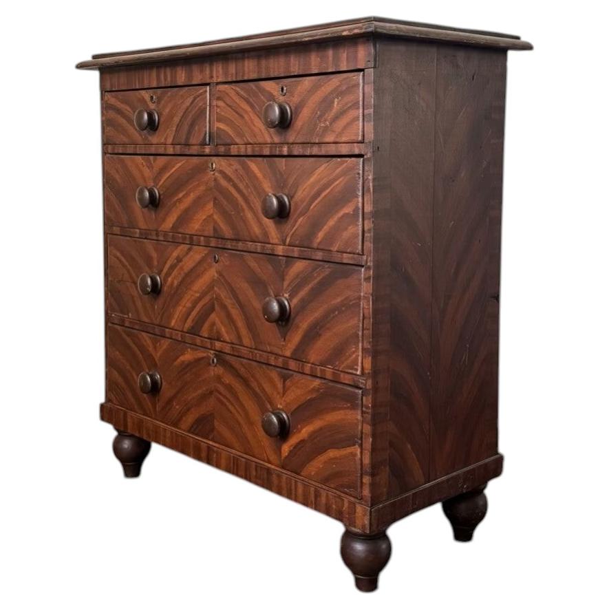 A Faux Mahogany Chest of Drawers For Sale