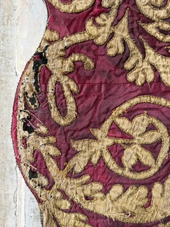 Lobed Red Silk Mirror