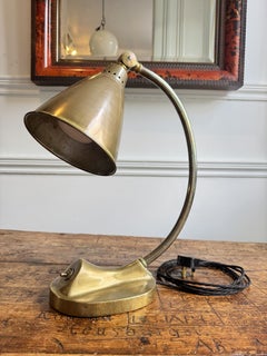 A 1930s Brass Desk Light