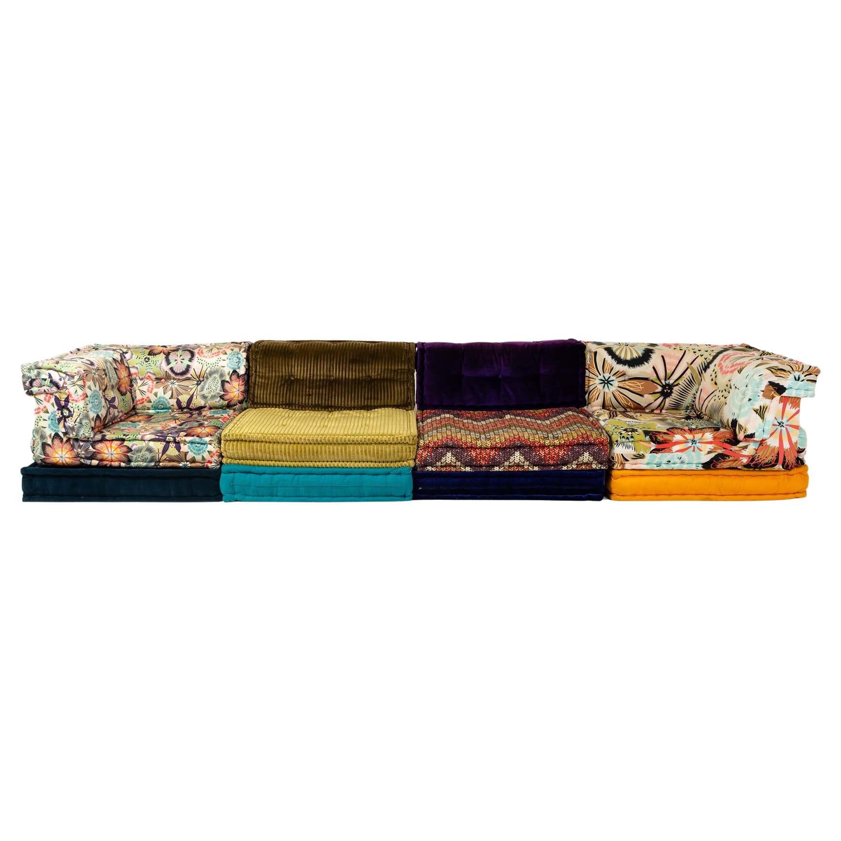 Hans Hopfer for Roche Bobois Mah-Jong Sofa in Missoni and Kenzo Fabric