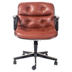 Charles Pollock Executive Chair in der Farbe „Pumpkin“ aus Sabrina-Leder