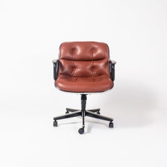 Charles Pollock Executive Chair in der Farbe „Pumpkin“ aus Sabrina-Leder