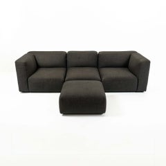 Piero Lissoni for Cassina Mex Cube 271 Sofa with Ottoman in Antracite Fabric