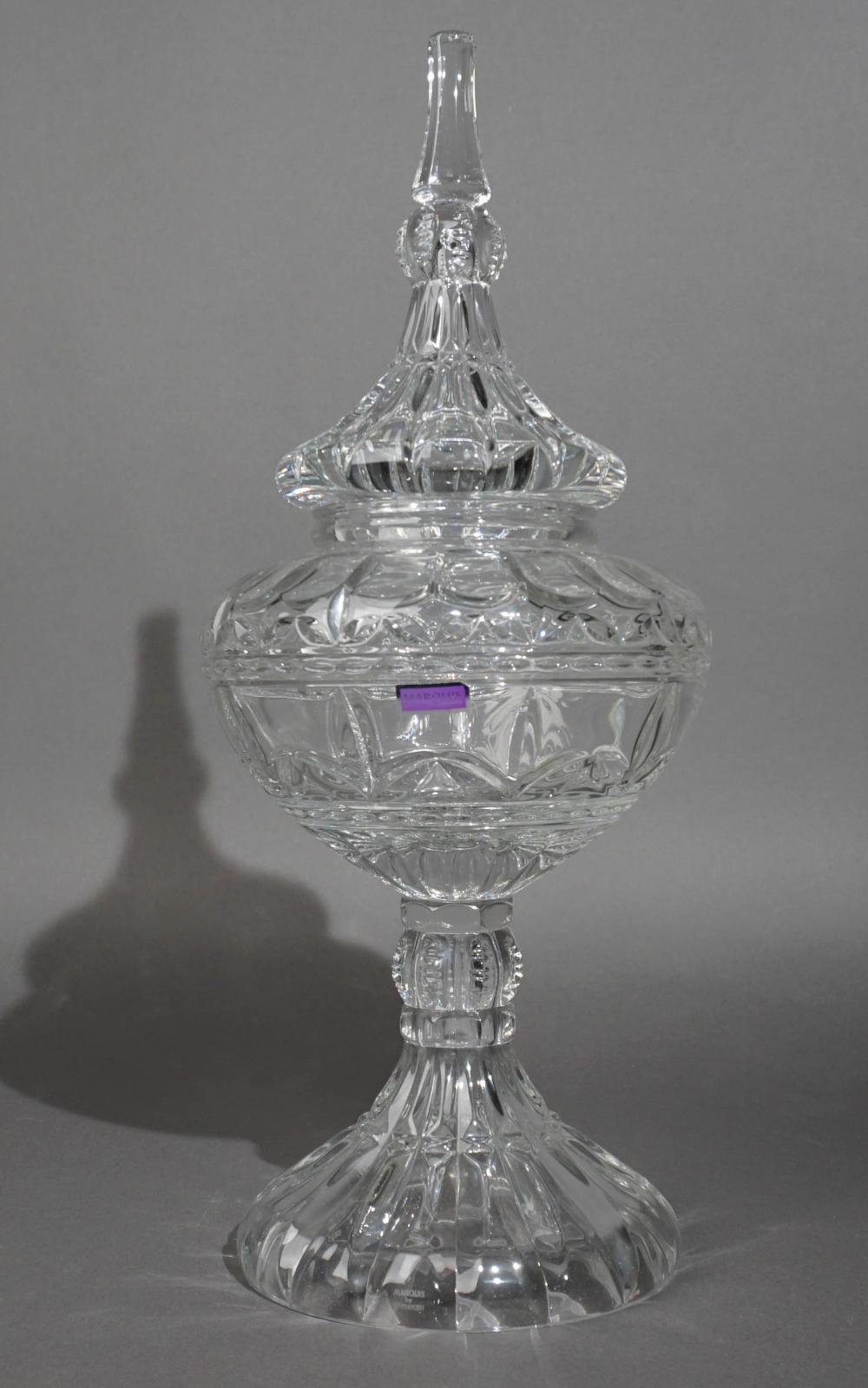 19" Marquis By Waterford Crystal Covered Urn 