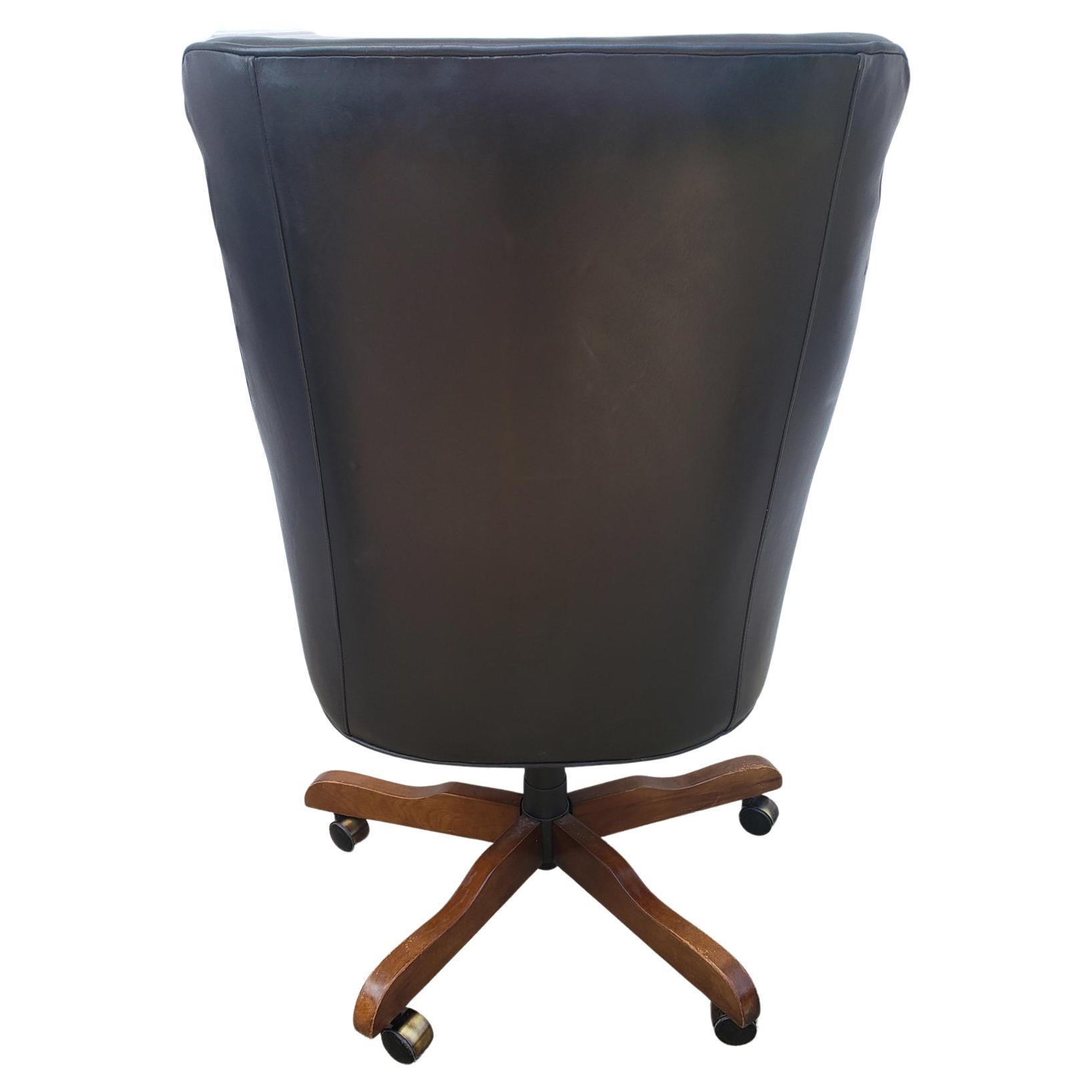 American Classical Vintage Century Furniture Co. Swivel Executive Office Chair on Casters