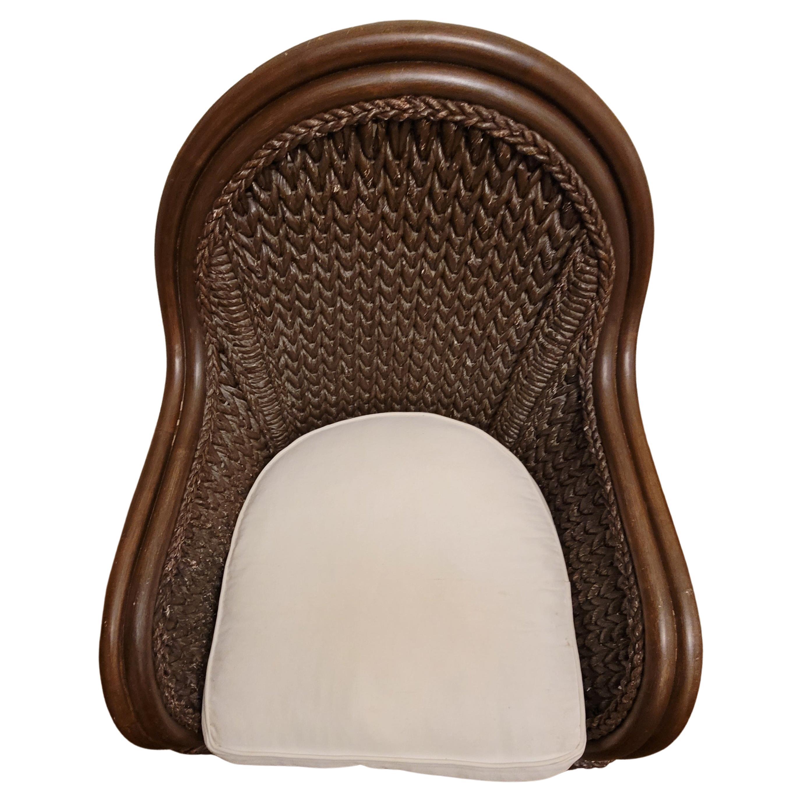 pier one rattan chair and ottoman