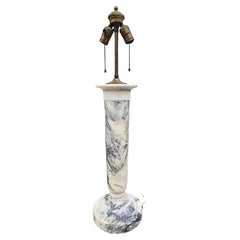 MId-Century Italian Neoclassical Style Two-Light Marble Table Lamp