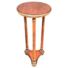 Late 20th Century Empire Style Fruitwood Pedestal Side Table