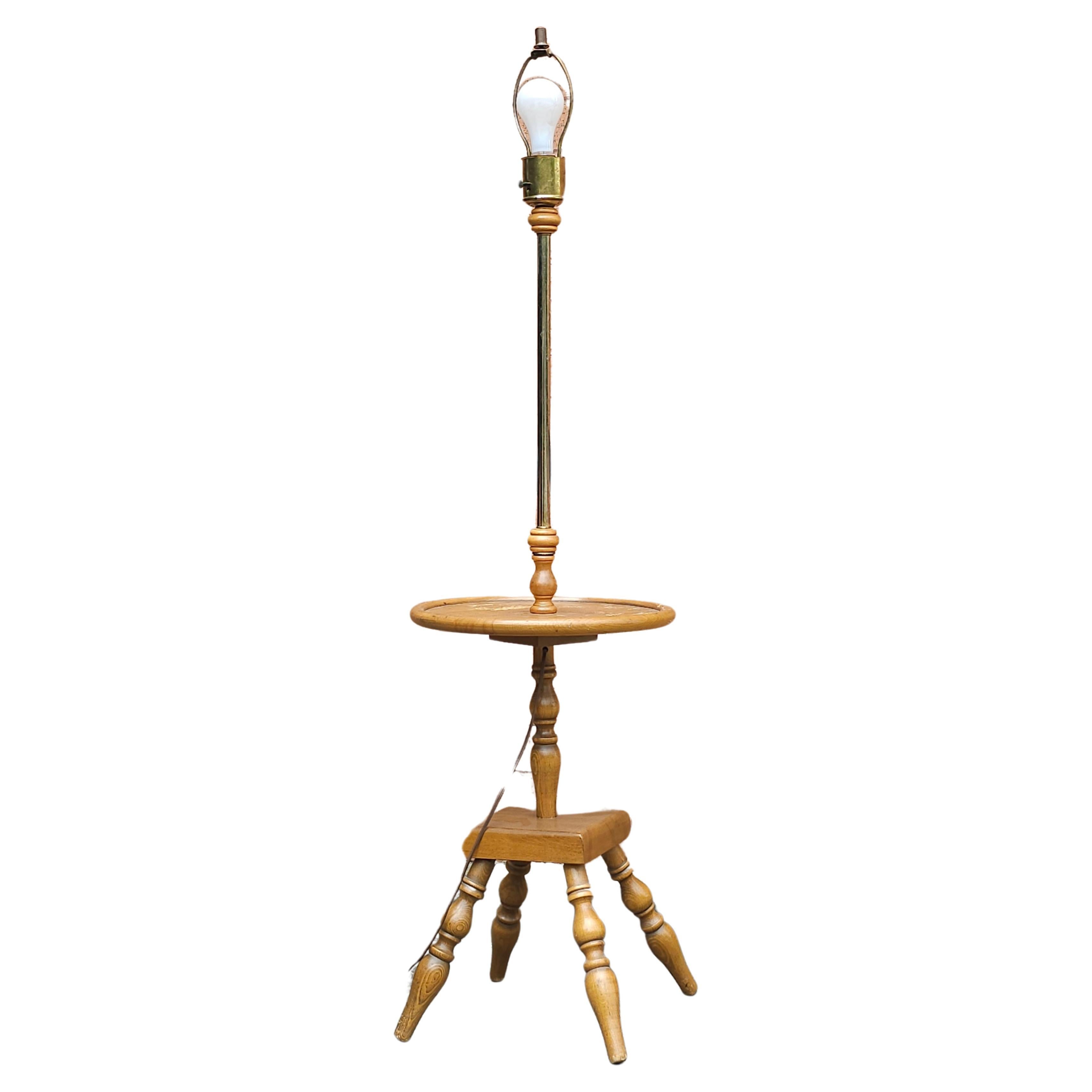 Authentic Furniture Products Maple Floor Lamp Table