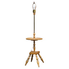 Authentic Furniture Products Maple Floor Lamp Table