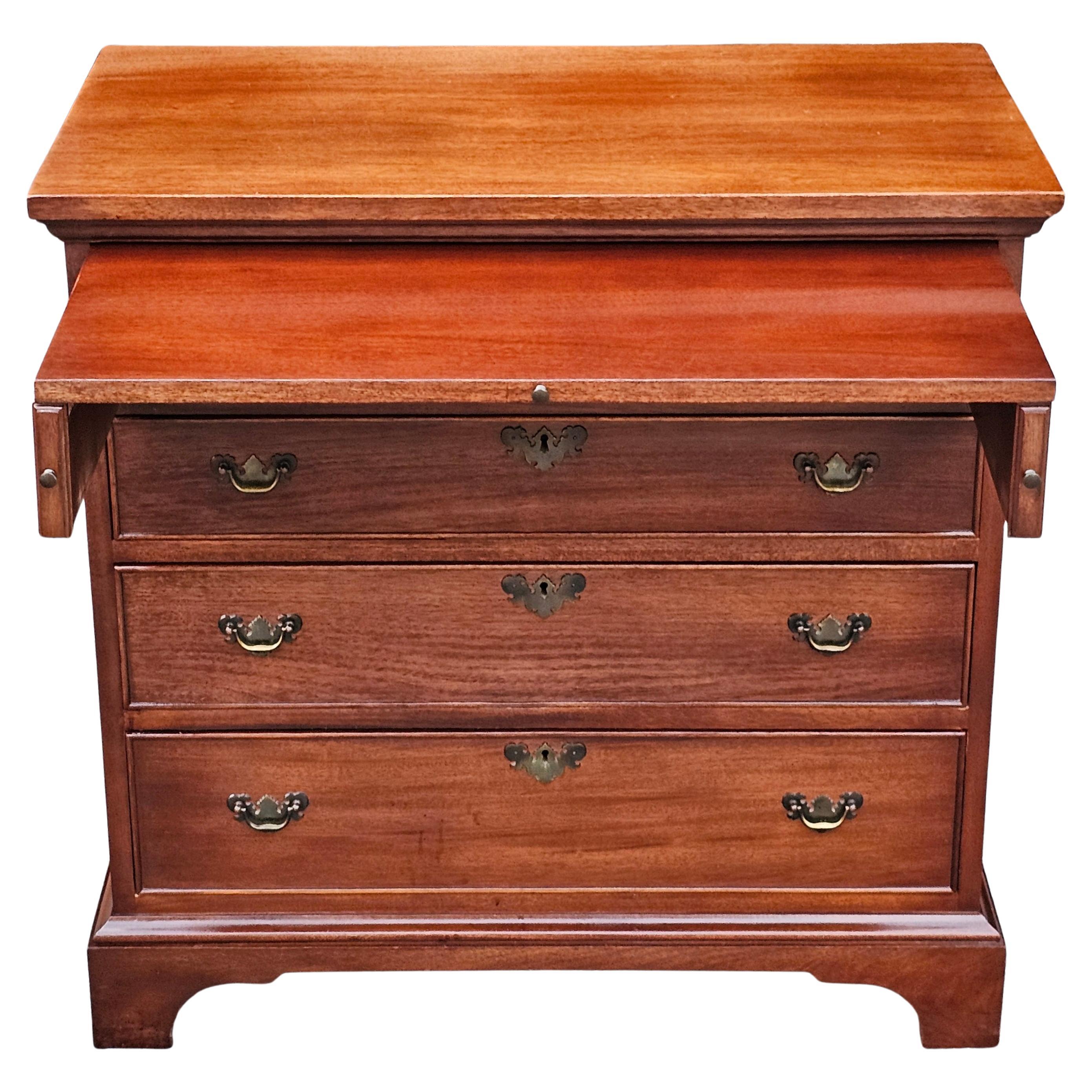 Mid Century Craftique Mahogany Secretery Chest of Drawers with Locks and Keys For Sale