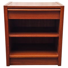 Mid Century Danish Modern Teak Single Drawer Bedside Table