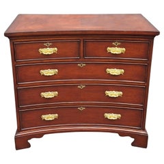 Federal Style Recessed Front Mahogany Five-Drawer Chest