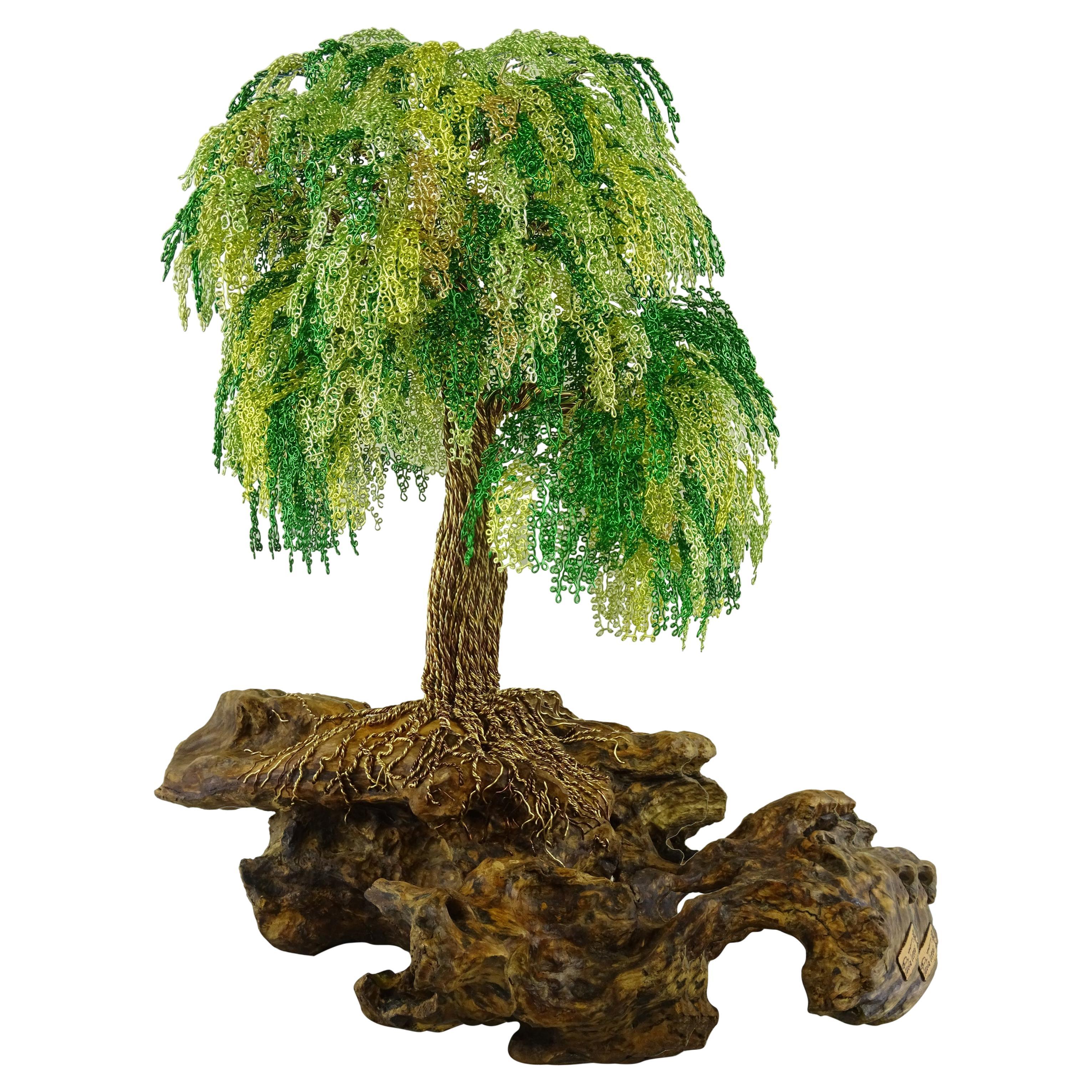 Feng Shui BESPOKE Bonsai „Cascata“, handgefertigt in Italien, Skulptur, zeitgenössisch im Angebot