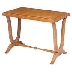 French Art Deco Coffee Table in Birdseye Maple