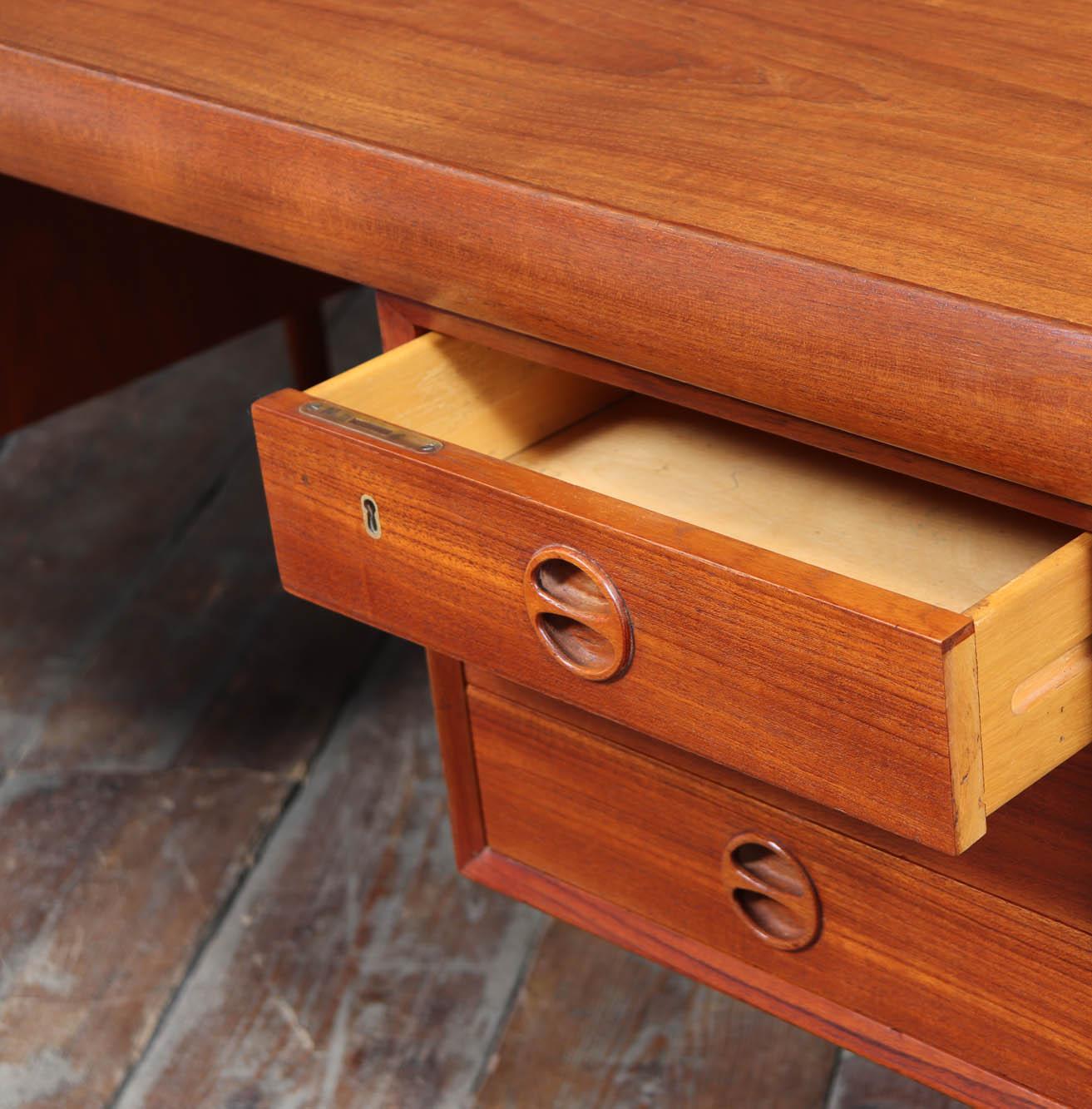 Mid-Century Danish Teak Executive Desk, c. 1960s For Sale 10