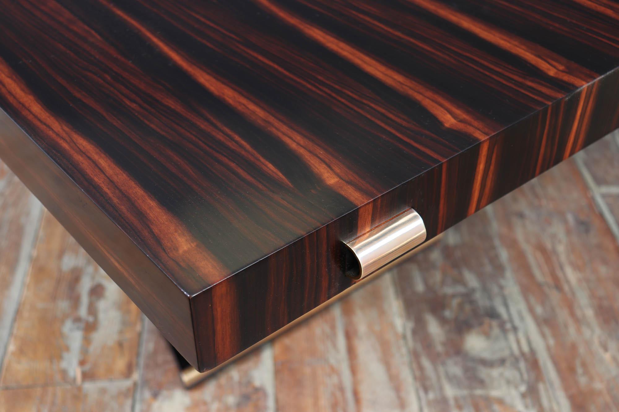 Art Deco Macassar Ebony 14 Seat Dining Table For Sale 9