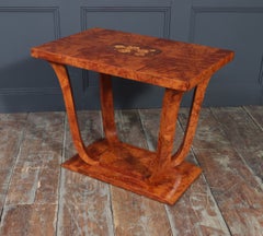 French Art Deco Burr Yew Cocktail Table