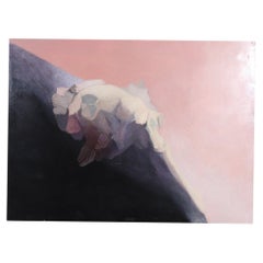 Large Signed Abstract Oil on Board by J. Dupain c.1960