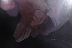 Large Signed Abstract Oil on Board by J. Dupain c.1960
