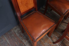 Set di sei sedie da pranzo in stile Art Déco francese in legno di amboyna