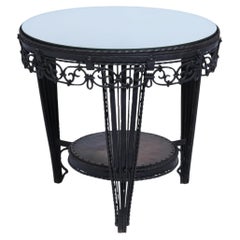 French Art Deco Wrought Iron Coffee Table c.1930s