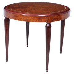 French Art Deco Burr Yew Centre / Games Table c.1925