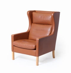 Danish Leather Highback Armchair by Stouby – Circa 1970