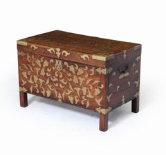 Anglo-Indian Brass-Inlaid Padauk Chest, c.1860