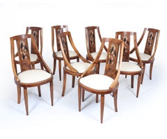 Set of Eight Art Deco Dining Chairs by Michel Dufet