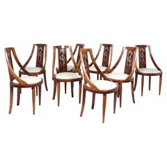 Set of Eight Art Deco Dining Chairs by Michel Dufet