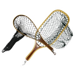 Vintage Pair of Fly Fishing Trout Landing Nets by Fenwick & Brodin