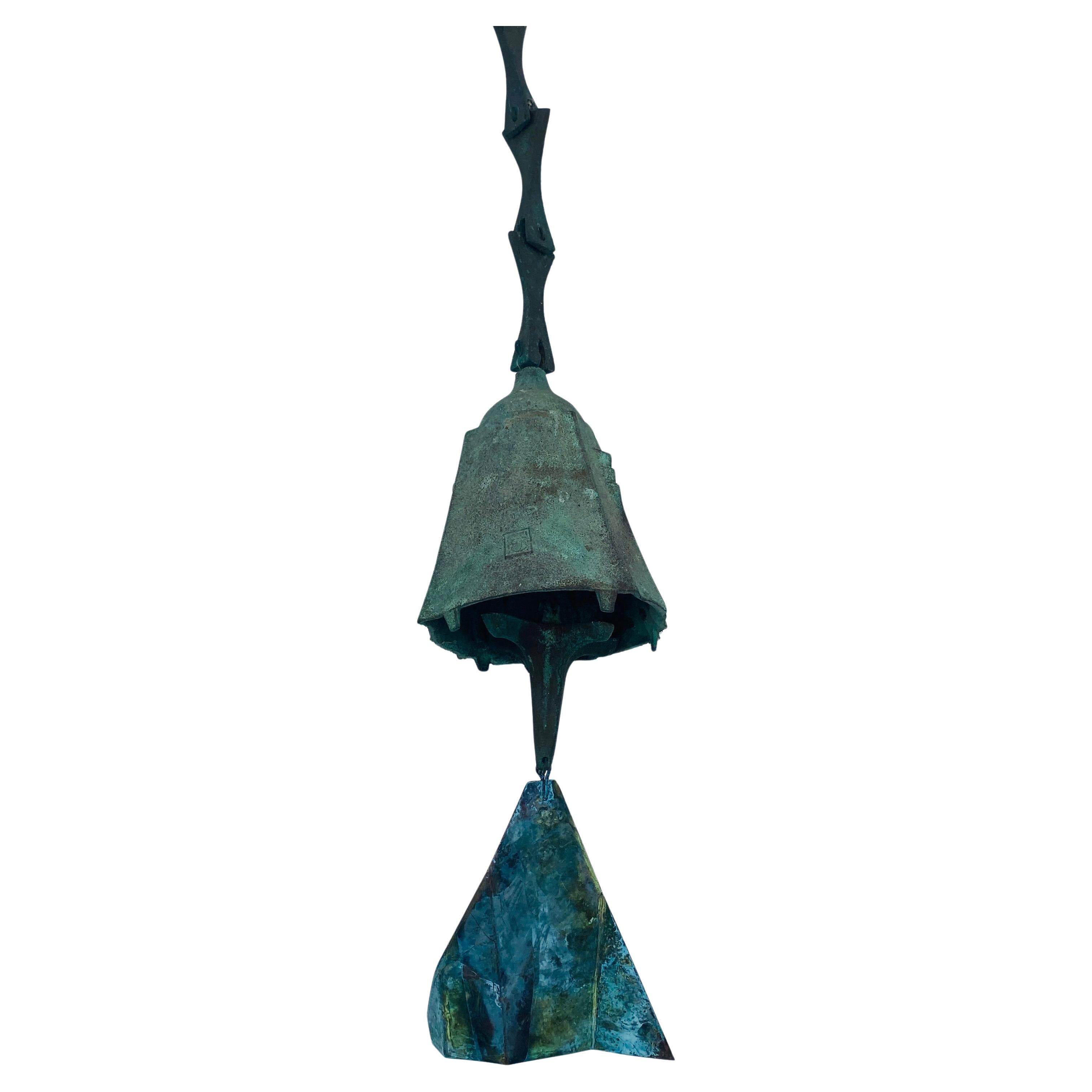 Campana de viento de bronce de mediados de siglo Paolo Soleri Años 60
