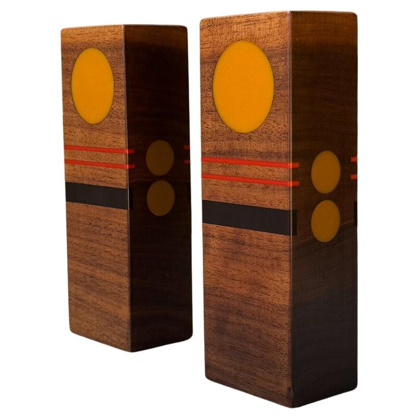 Salière et poivrière artisanales Robert McKeown, Californie, 1976 en vente