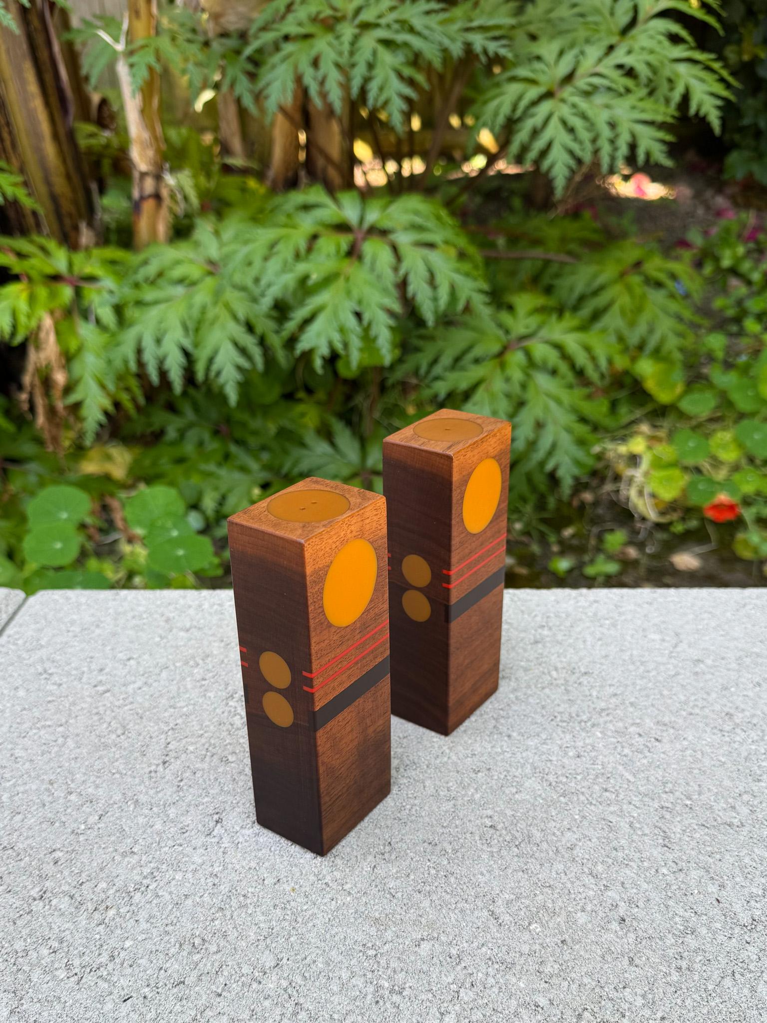 Salière et poivrière artisanales Robert McKeown, Californie, 1976 en vente 4