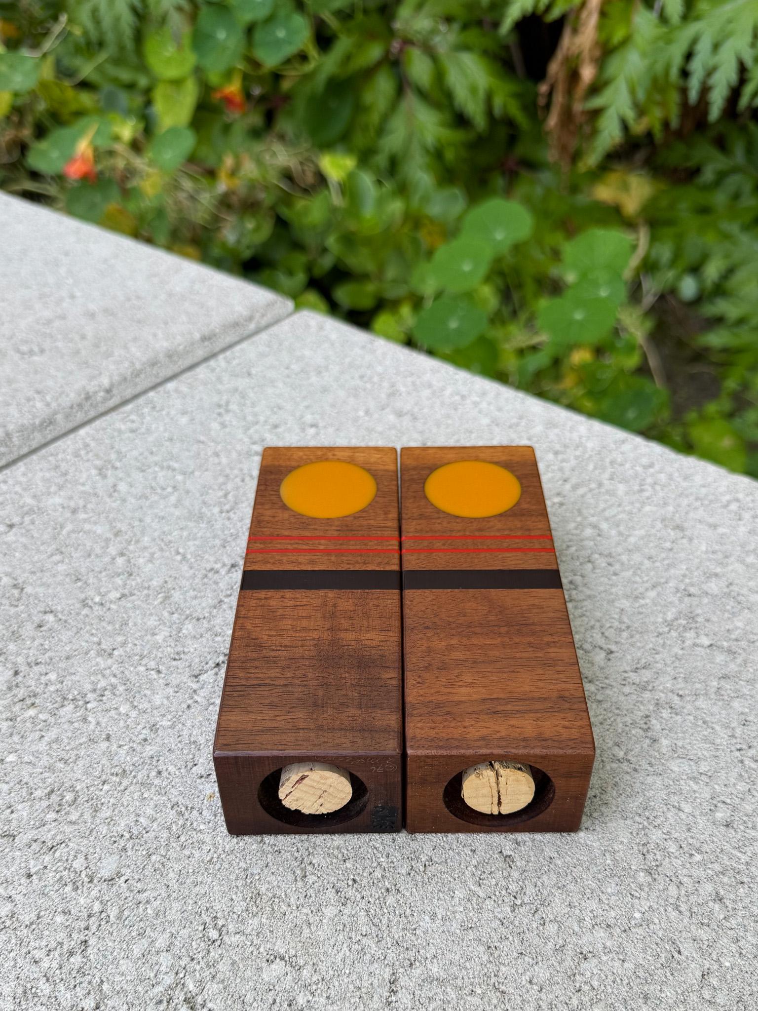 Salière et poivrière artisanales Robert McKeown, Californie, 1976 en vente 6