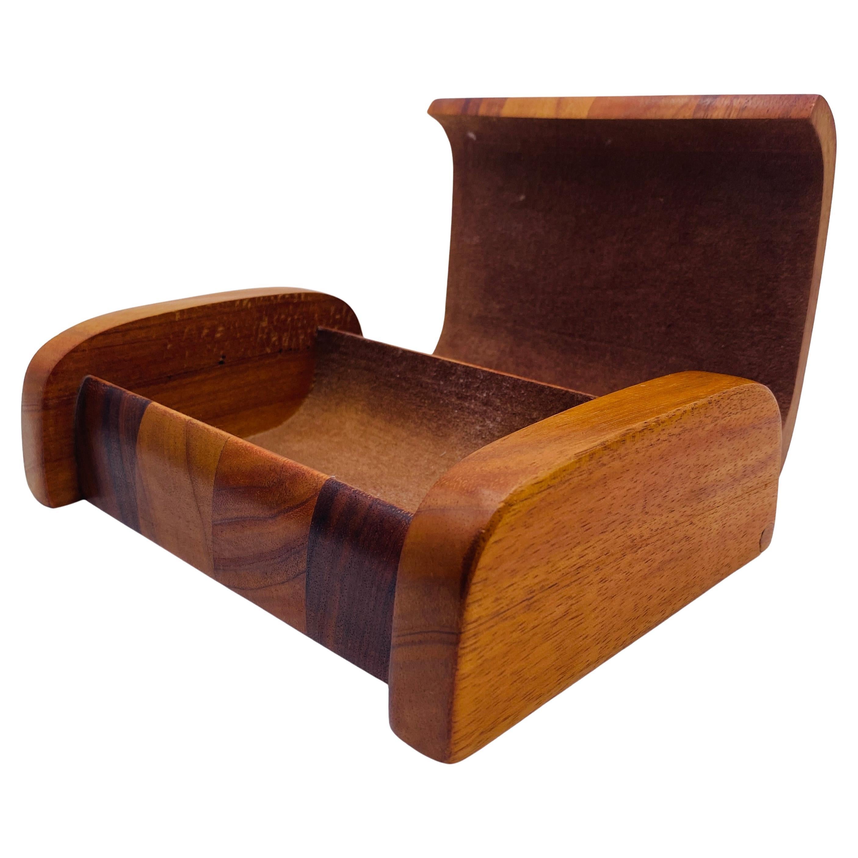 Po Shun Leong Hawaiian Koa Wood Box Signed 1983 For Sale